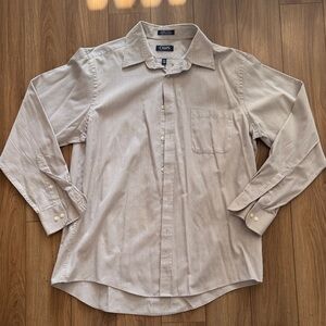Chaps Men's Beige Casual Button-Down Shirt